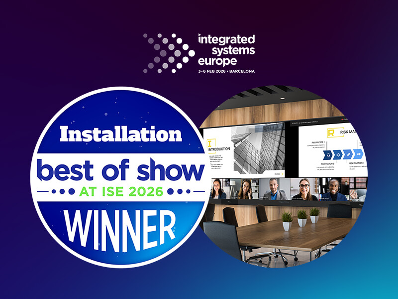 Optoma ProScene UWC196 winning Installation Magazine Best of Show award at ISE 2026