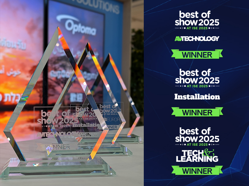 Best of Show 2025 crystal award trophies for technology and installation winners