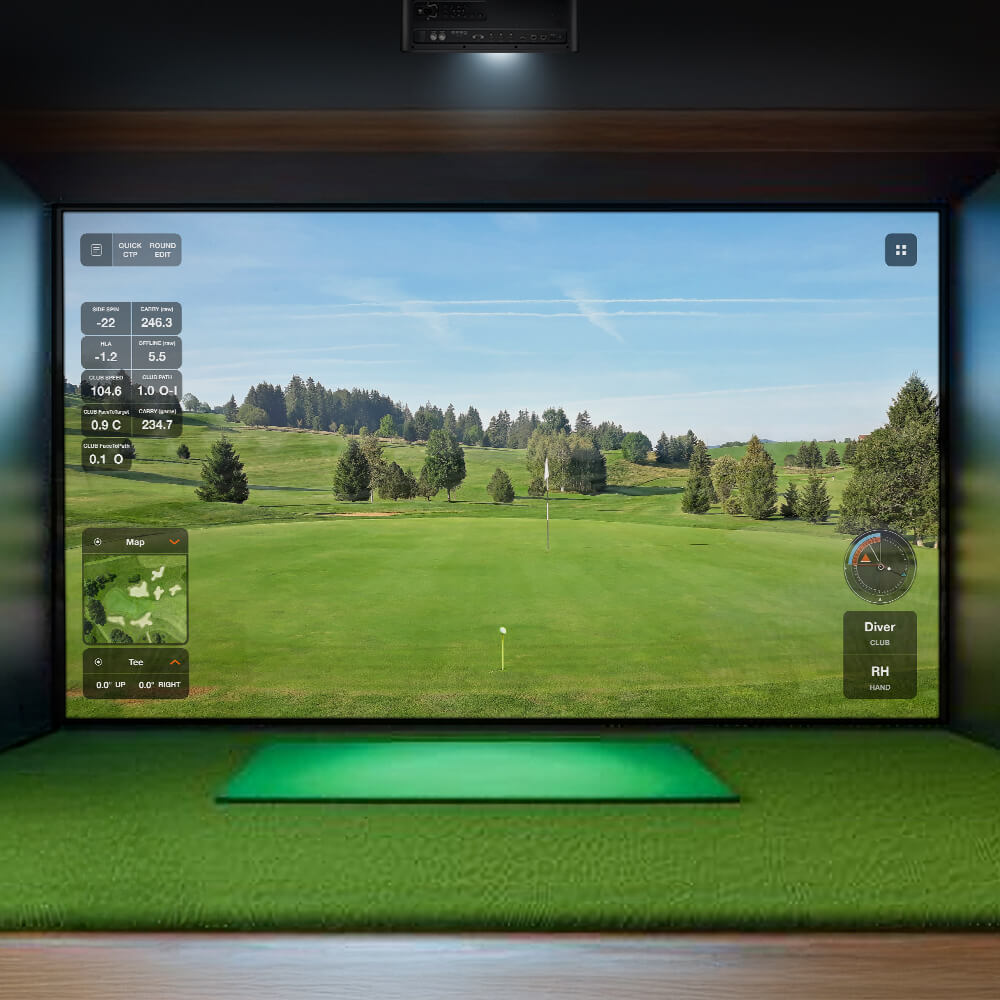 Room in home with immersive golf installed