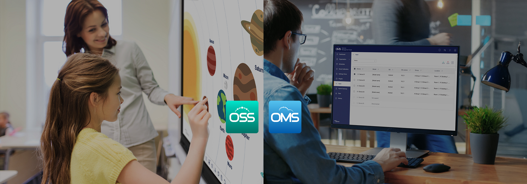 Professional teamwork and data management software demonstration with diverse business professionals using whiteboard strategy planning and desktop computer analytics in contemporary workplace