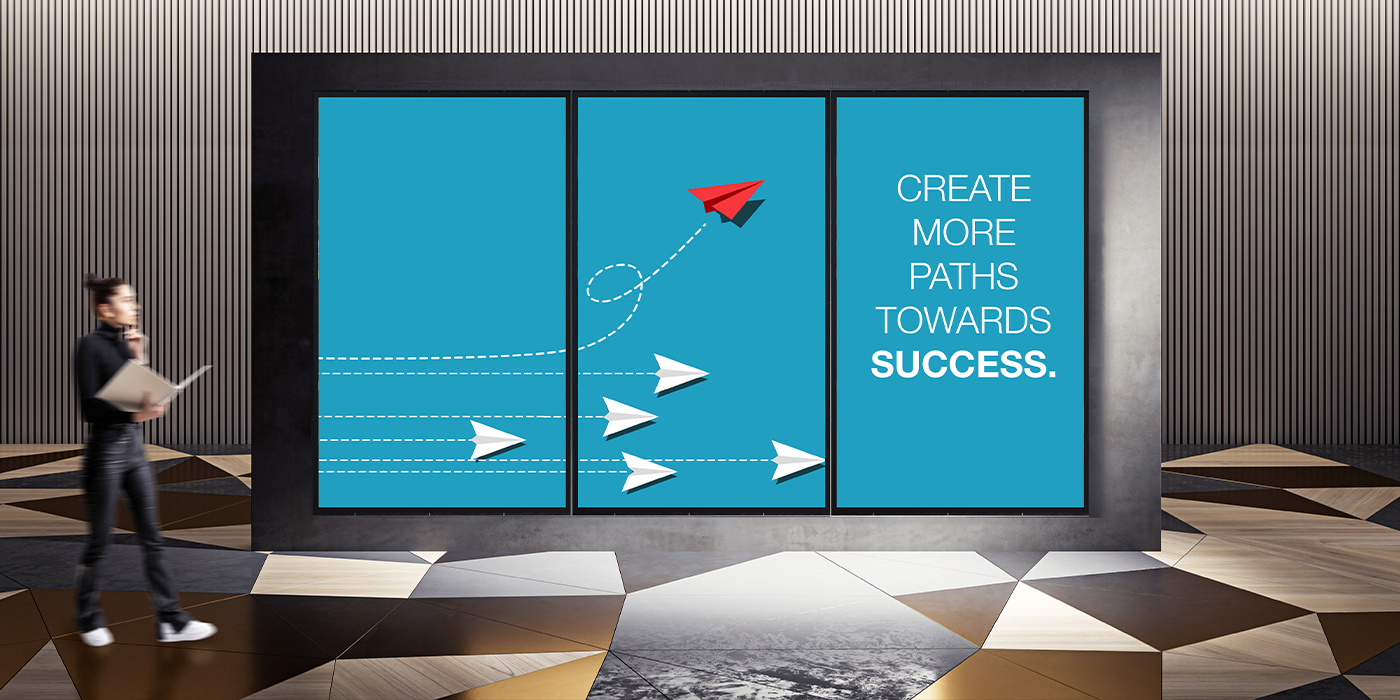 Tiled LCD corporate digital signage