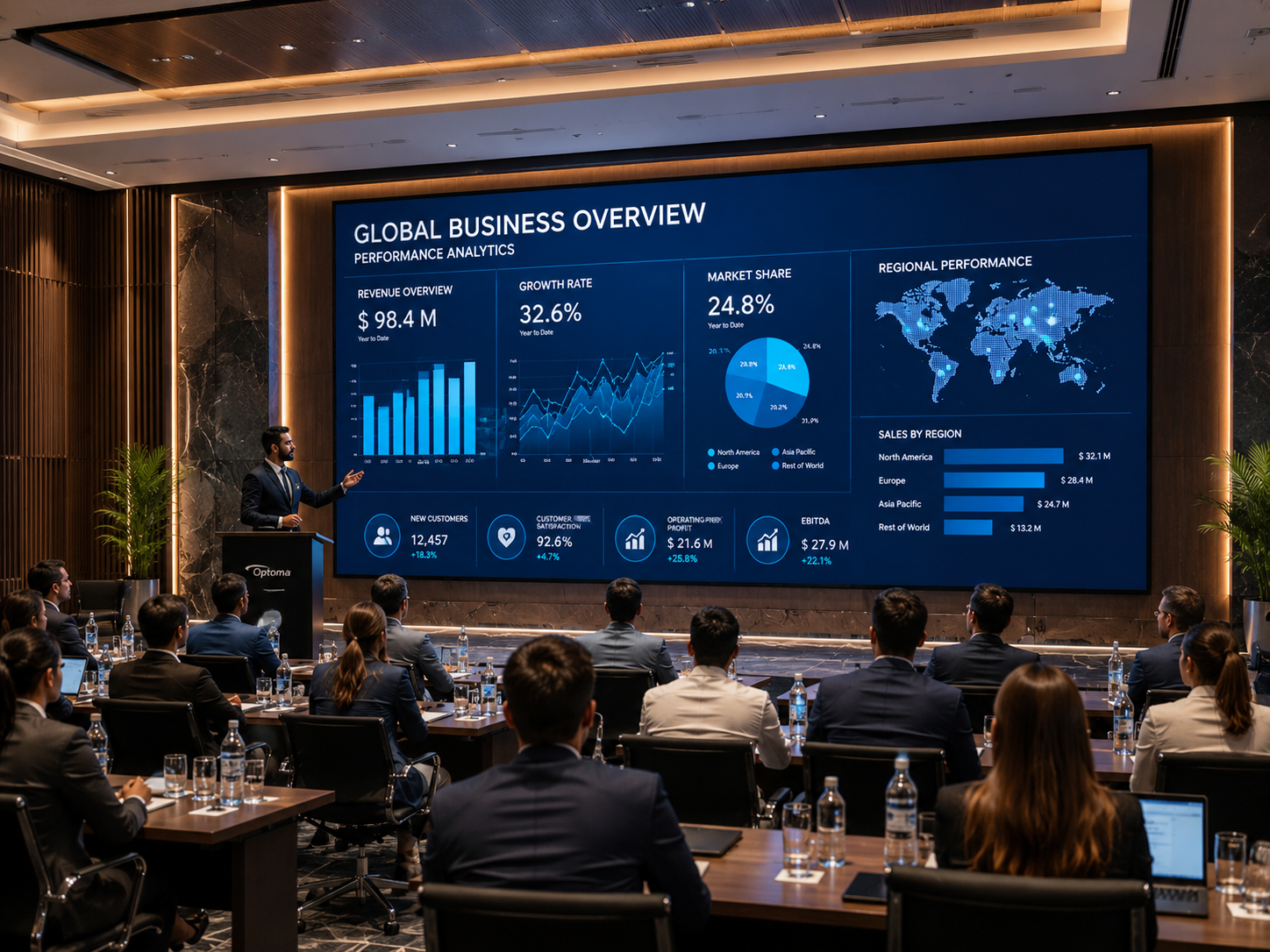 Commercial LED display in conference hall