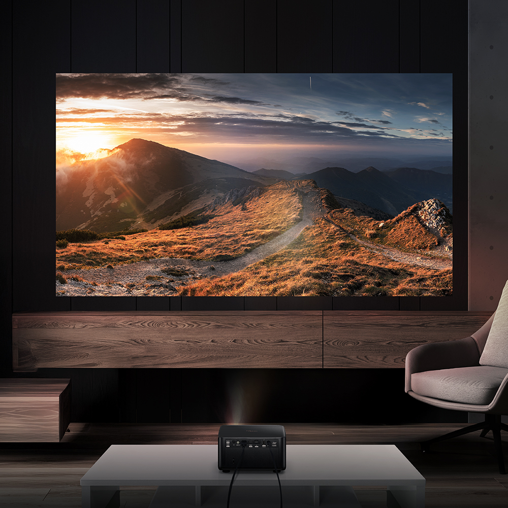 Optoma Photon Life 4K UHD projector showcasing vibrant HDR visuals with enhanced contrast