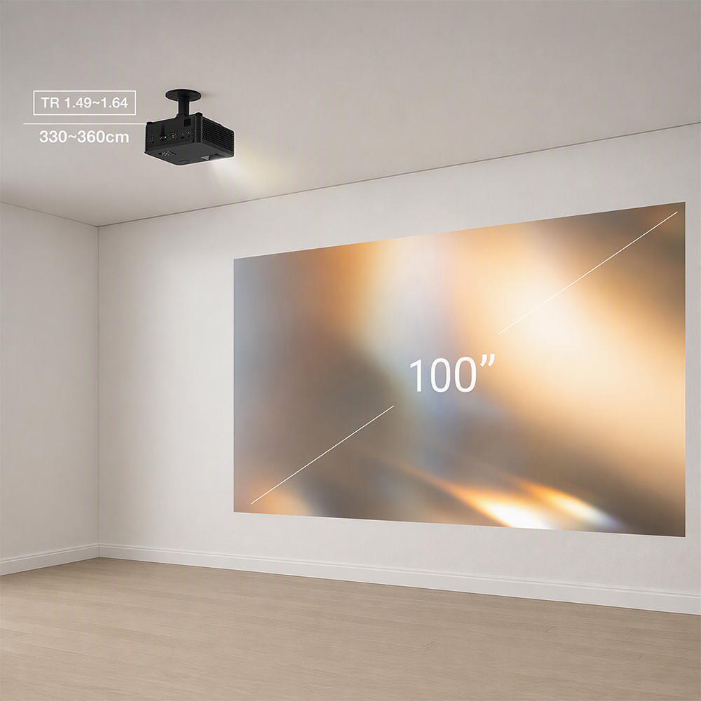 LH351 regular throw projector and flexible positioning for any environment