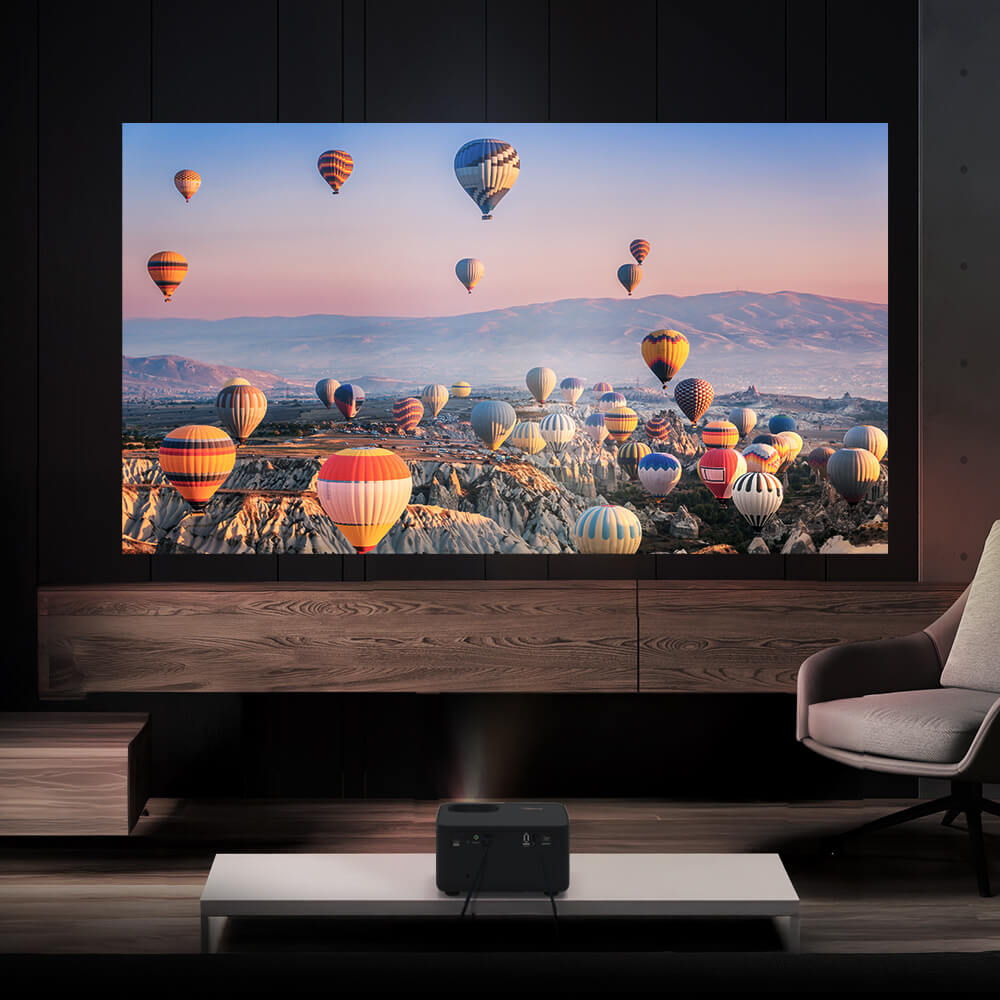 Optoma Photon Life 4K UHD projector showcasing vibrant HDR visuals with enhanced contrast