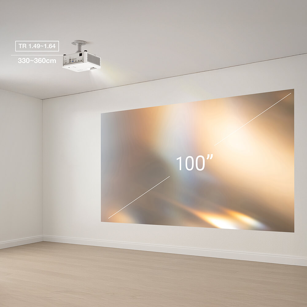 LH351 regular throw projector and flexible positioning for any environment