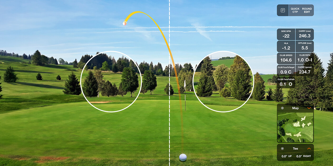 Detailed 4K golf simulator course projected by Optoma