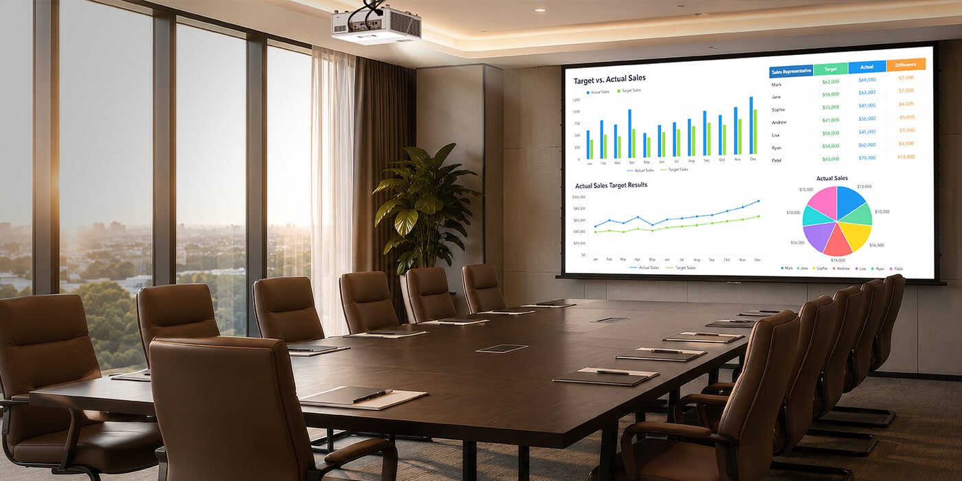 Optoma business projectors offer multiple display modes for presentations and showcases in any scenario.
